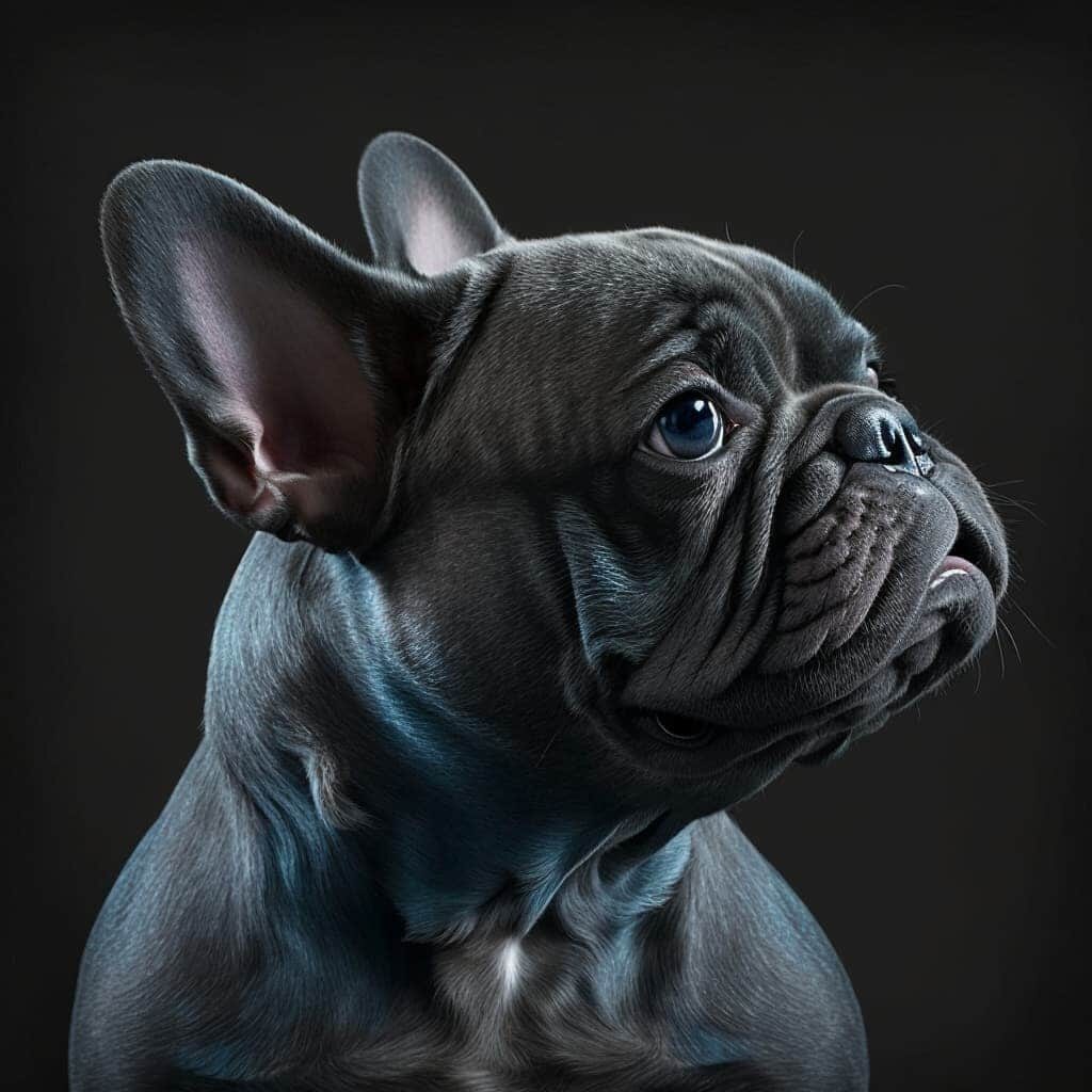 Le bouledogue français bleu